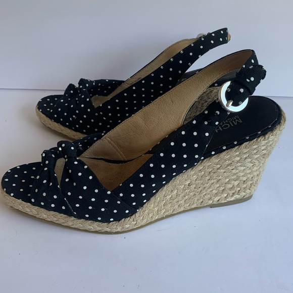 MICHAEL Michael Kors Shoes - Michael Kors 🛩 black white polka dot wedge 8.5M